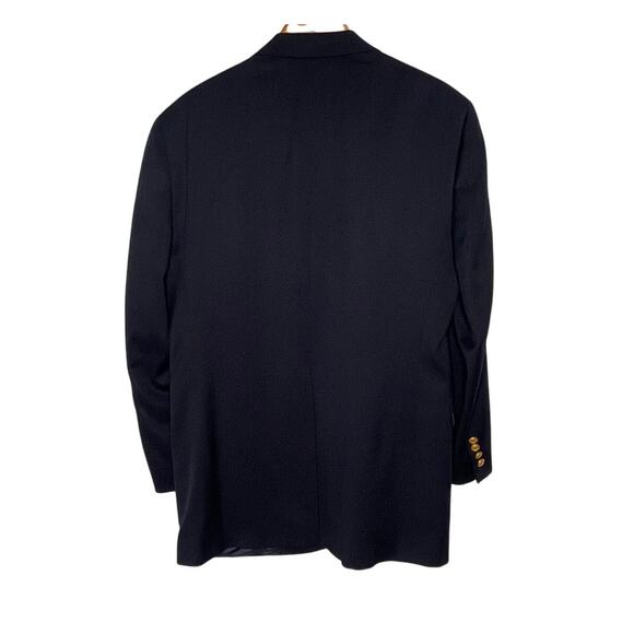 Hart Schaffner&Marx 40R Wool Blazer Old Money Gold Buttons Jacket Navy Blue EUC! - Picture 3 of 9